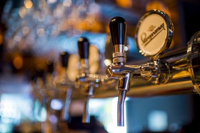 Nine draught beers